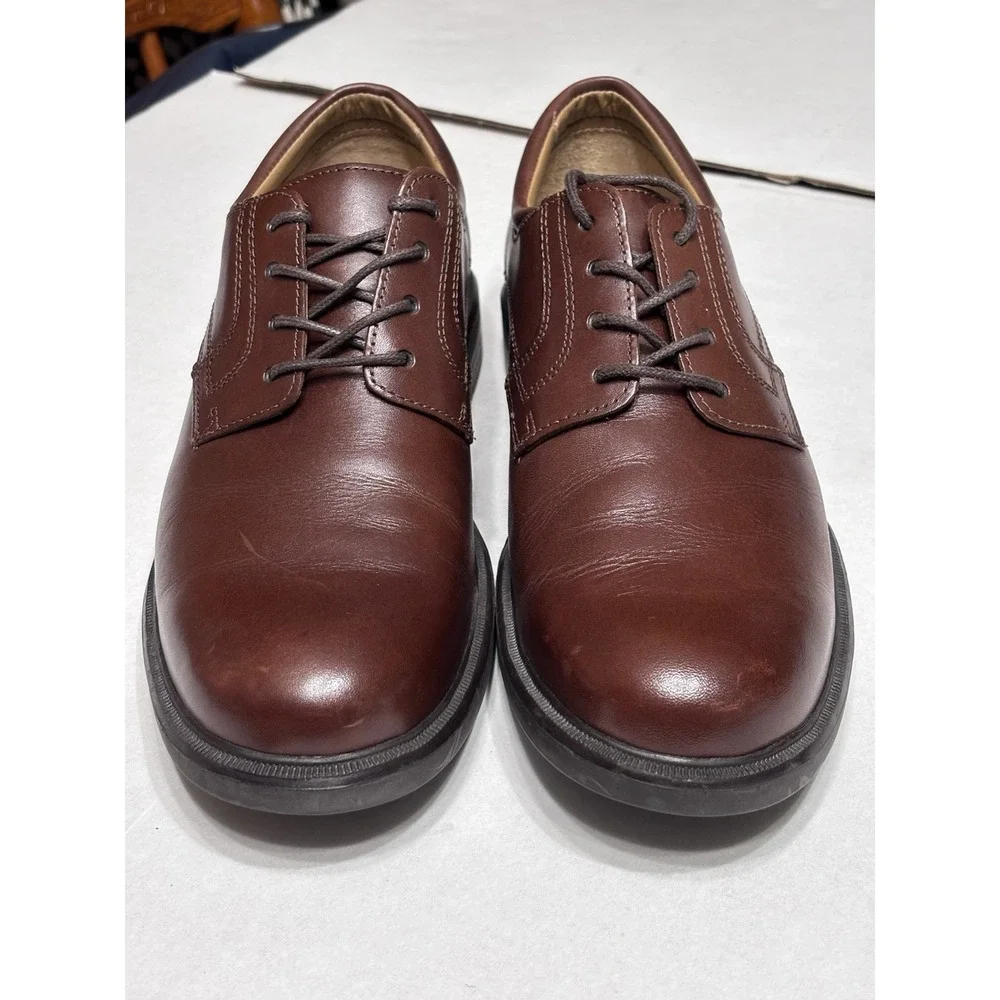 Nunn Bush Runway Men's 8.5M Brown Leather Oxford‎ Dress Shoes Made in Brazil
